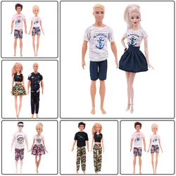 Roupas para Bonecas Barbiees e Ken, Roupas Amantes Kawaii, 30cm, 1:6 Boneca BJD, Brinquedos para Meninas, Presente de Aniversário