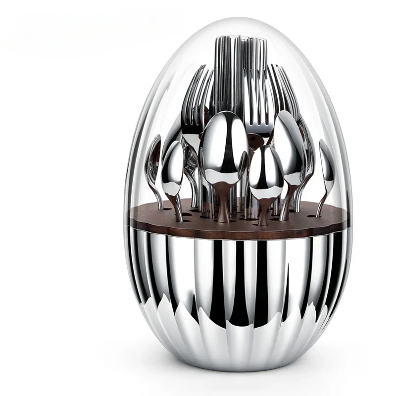 Modern light luxury Nordic stainless steel tableware set ornament gift