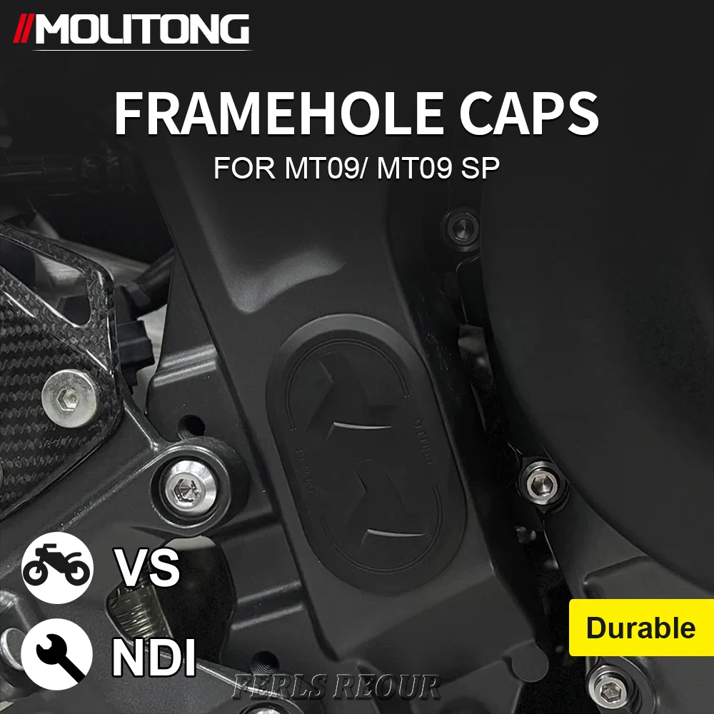 

Motorcycle Frame Cap Decoration Kit Black Frame Hole MT09 SP Frame Hole Cover Caps Plug For YAMAHA MT 09 MT-09 SP 2021-2025