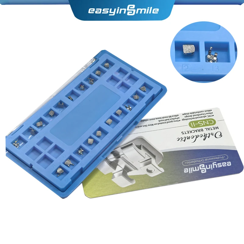 

Updated version Othodontic Bracket Mini Metal Brackets Braces Dental MBT 345 with hook 022 Roth 022 345 hook