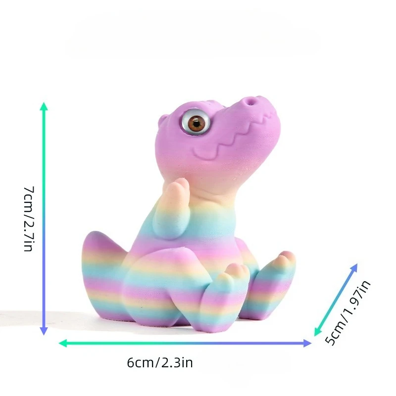 1 pièces dinosaures jouets nouveau Style Mini 3D imprimé dessin animé dinosaure Figurine Simulation modèle Giff pour garçons et filles jouets drôles