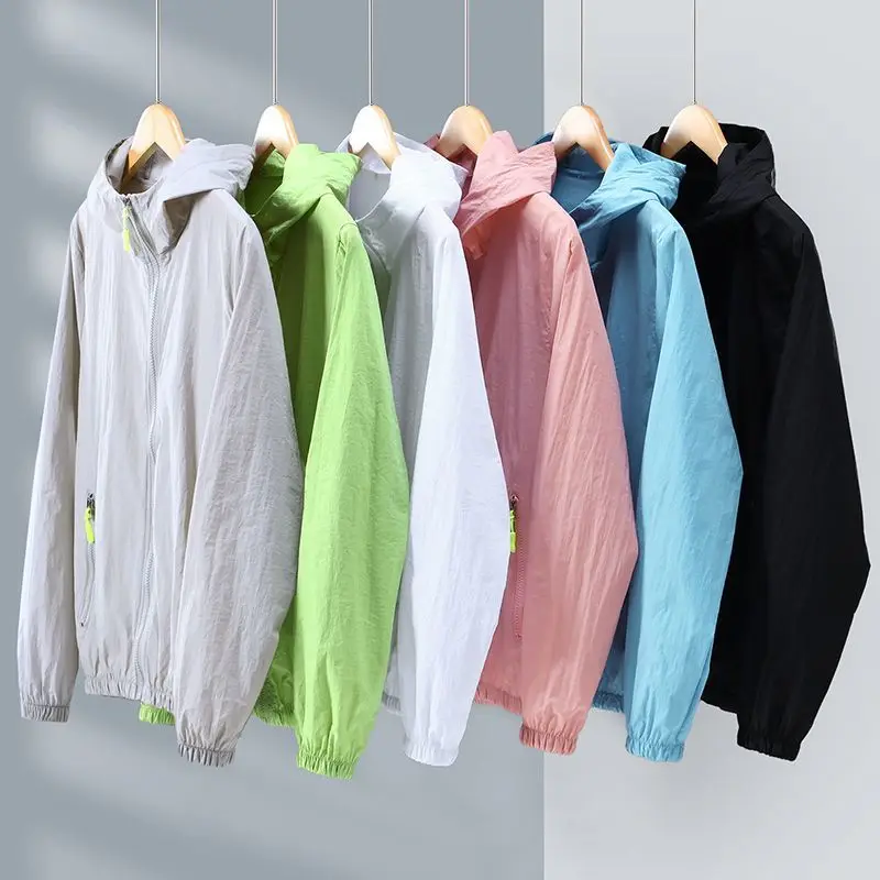 Sunscreen Clothing for Men Ultra-thin Breathable Trendy Summer Large-size Quick-drying Fishing Ice Silk UV Protection with Hat