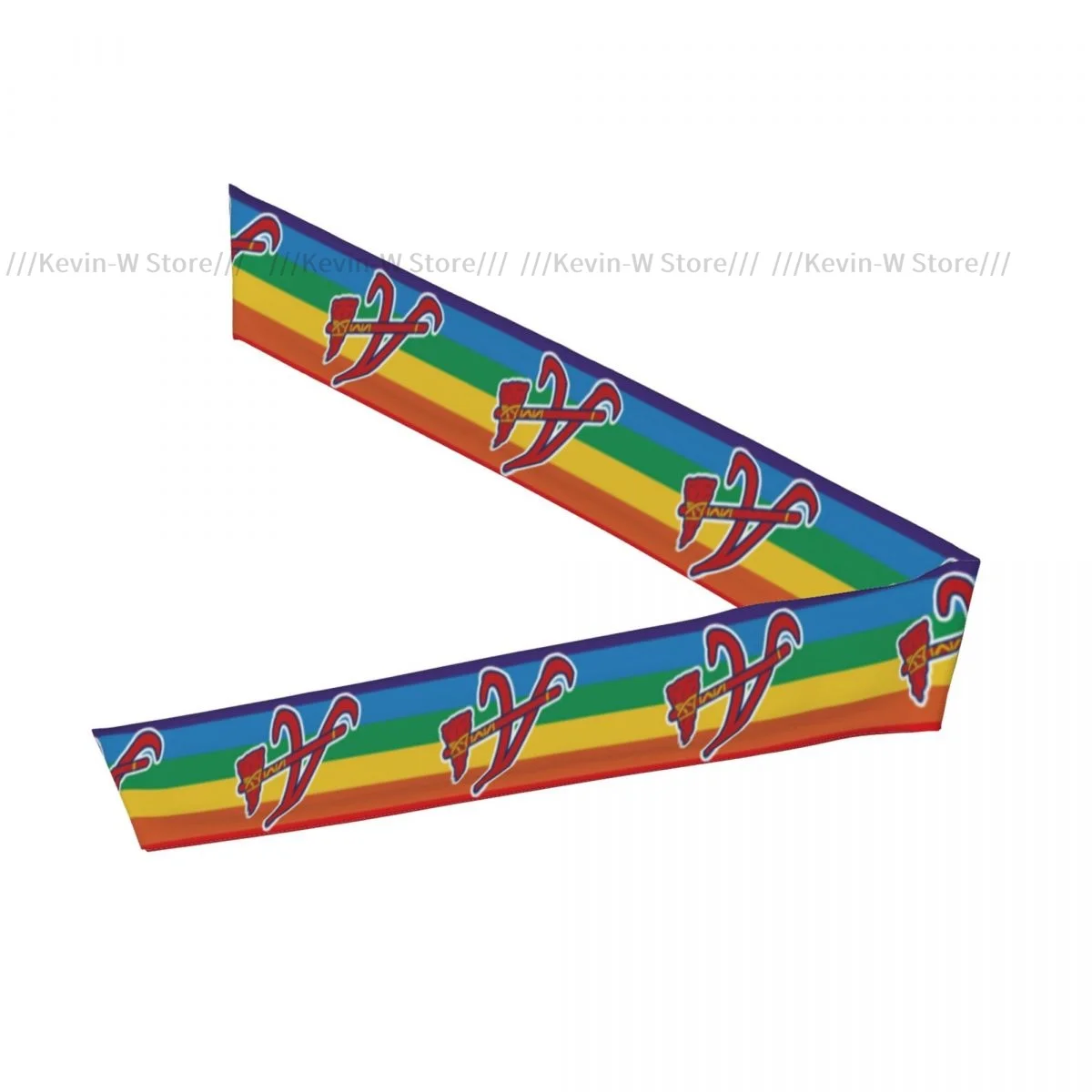 Tie Headbands Braves Rainbow Flag Sports Head Band Athletic Sweatband Bandana Sweat Wicking