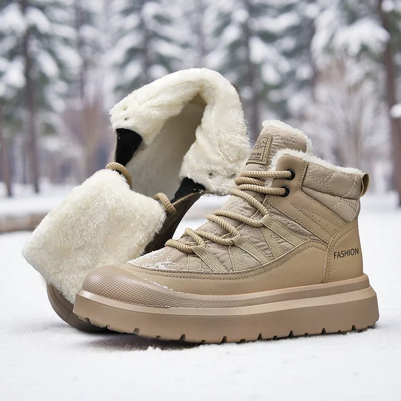 

Winter Snow Boots for Men Add Velvet Non-Slip Ankle Boots Men's Soft and Comfortable Sneakers Sports and Leisure Wear-resistant