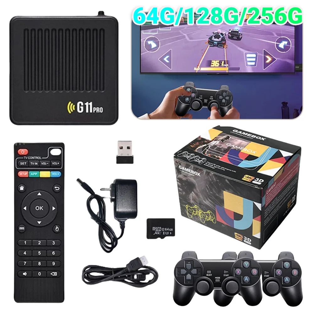 

G11 Pro Retro Home Console Built in 10000+ Retro Games HD Video Game Console Plug and Play with 2.4G Wireless Dual Controllers