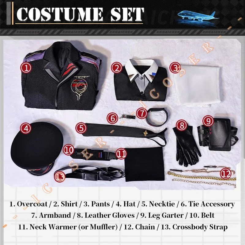 ICoser Caleb Cosplay disfraz peluca Farspace Colonel amor y espacio profundo uniforme gorra fiesta de Halloween para mujeres hombres accesorios de Carnaval