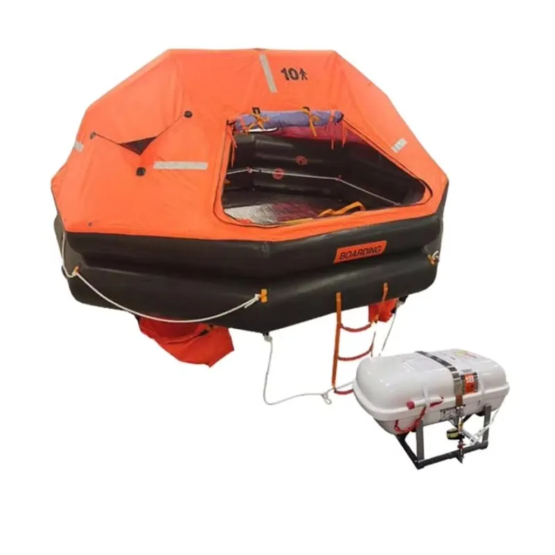 Yacht throw inflatable life raft