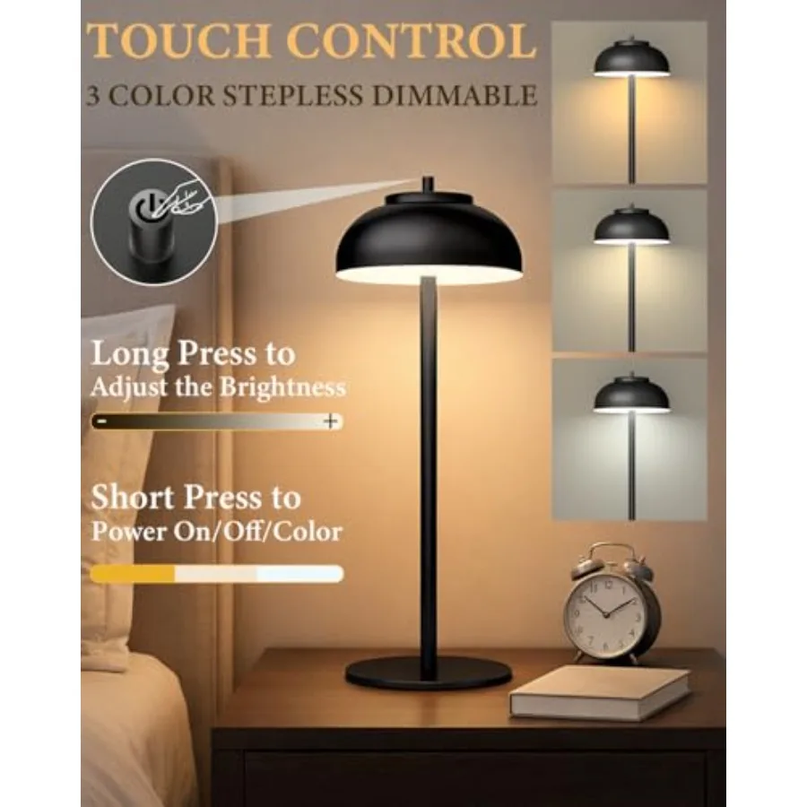 4 Pack Led Cordless Table Lamps RechargeableTable Lights Battery Operated-IP65 Waterproof-for Outdoor Patio/Restaurants/Home/Di