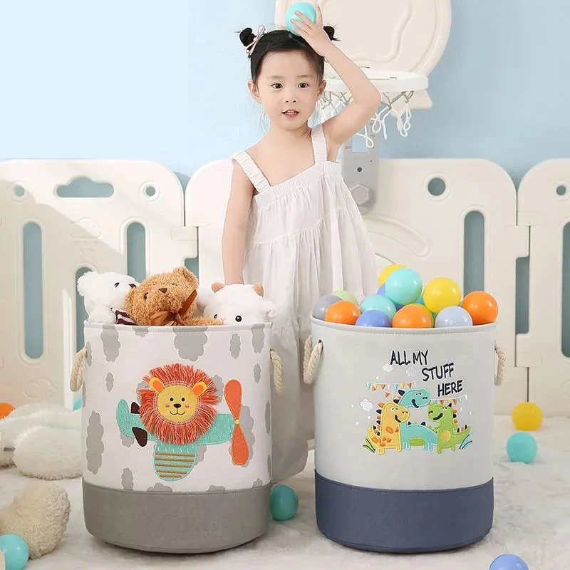 Folding Storage Basket Linen Storage Fabric Wardrobe Office Bedroom Closet Toys Laundry Basket With Handle Storage Organizer new