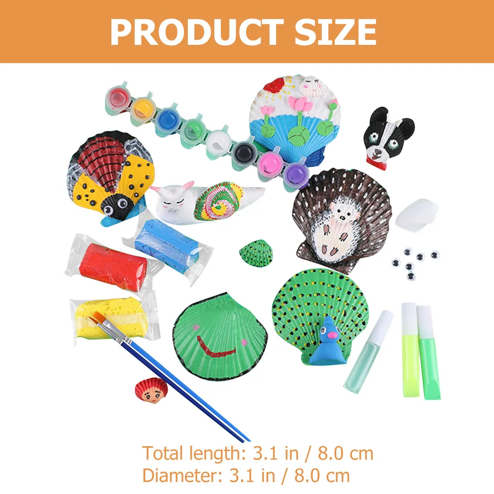 مجموعة واحدة من أدوات رسم الصدف DIY مجموعة جرافيتي الصدف الإبداعية للأطفال لوازم الحرف اليدوية التعليمية صياغة الهدايا #2