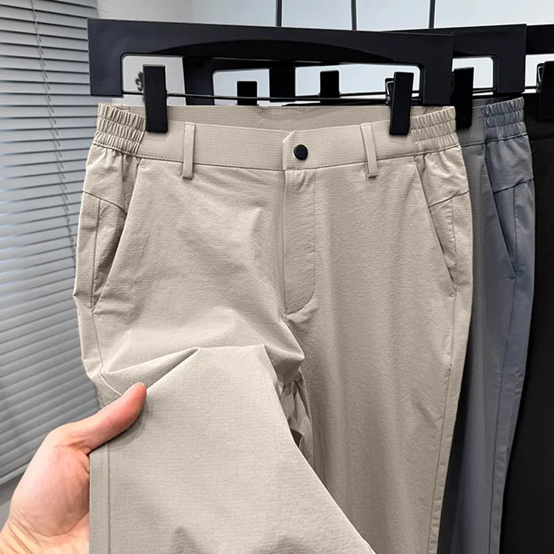 

Men's pants summer new fashionable outdoor casual comfortable solid color casual pants business straight leg men's pants