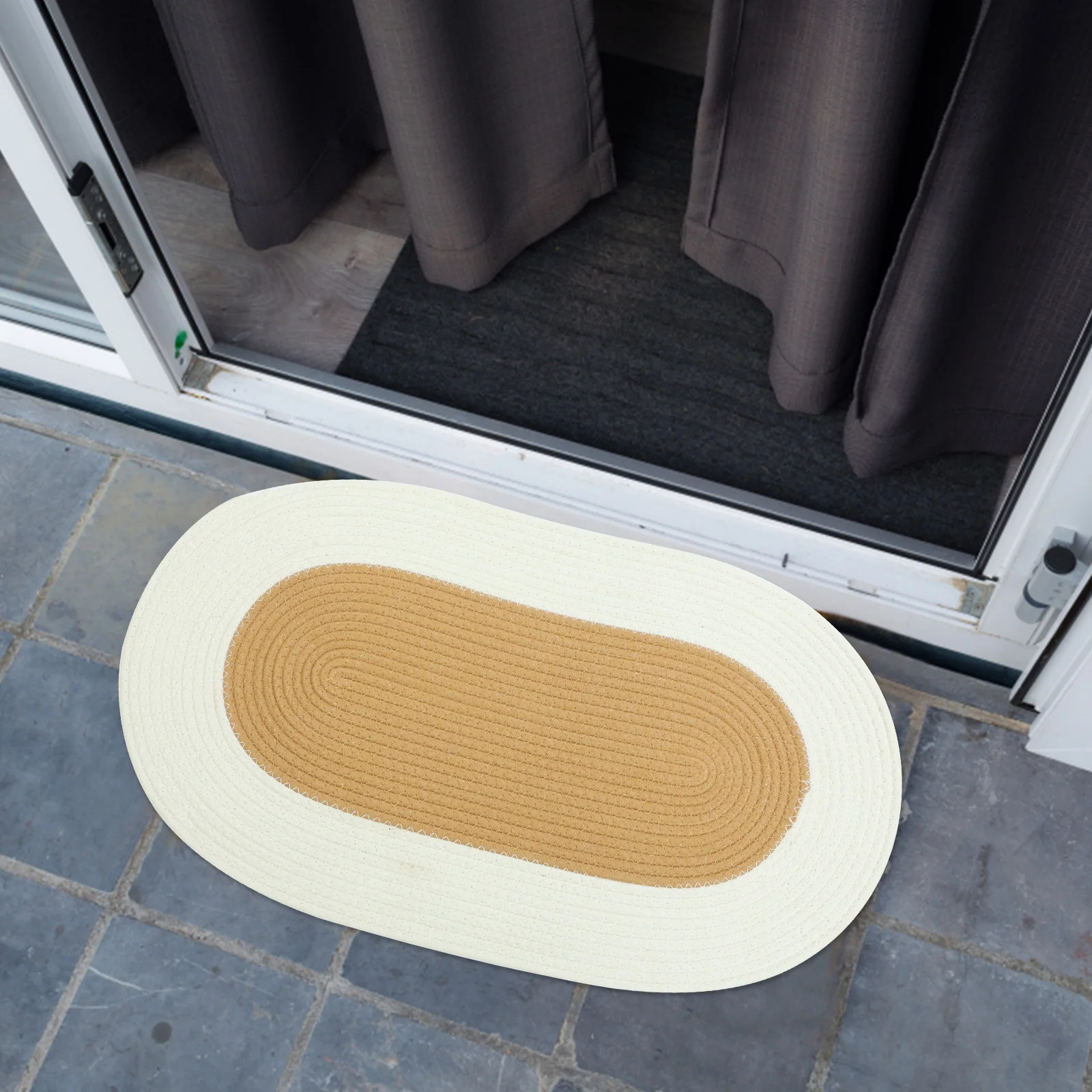 

Non-slip Mat Anti-Skid Doormat Decorative Entrance Living Room Bedroom Office Rug Cotton for Elderly