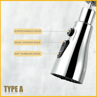 Durable Kitchen Pull out Shower Nozzle Rotatable Joint Sink Faucet Sprayer Tap Replacement Water Saving Aerator Tap Accessory