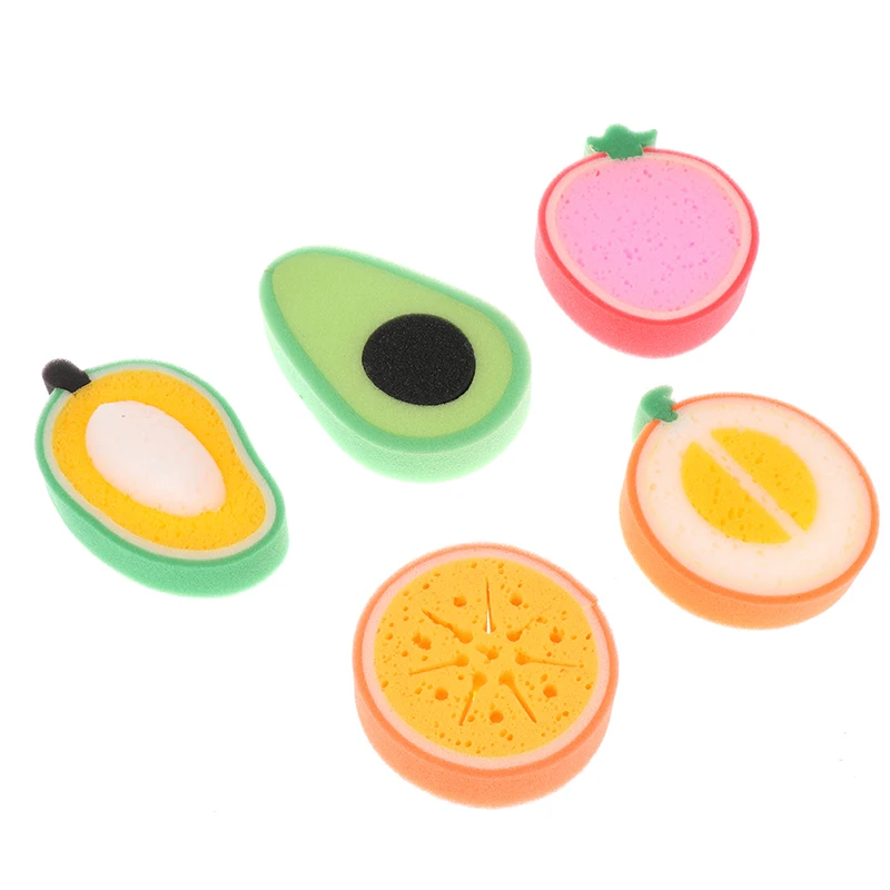 Children's Bath Sponge Fruit Shaped Cute Body Cleaning Sponge Cartoon Bath Sponge Bath Ducha Higienica Eponge Peau Morte