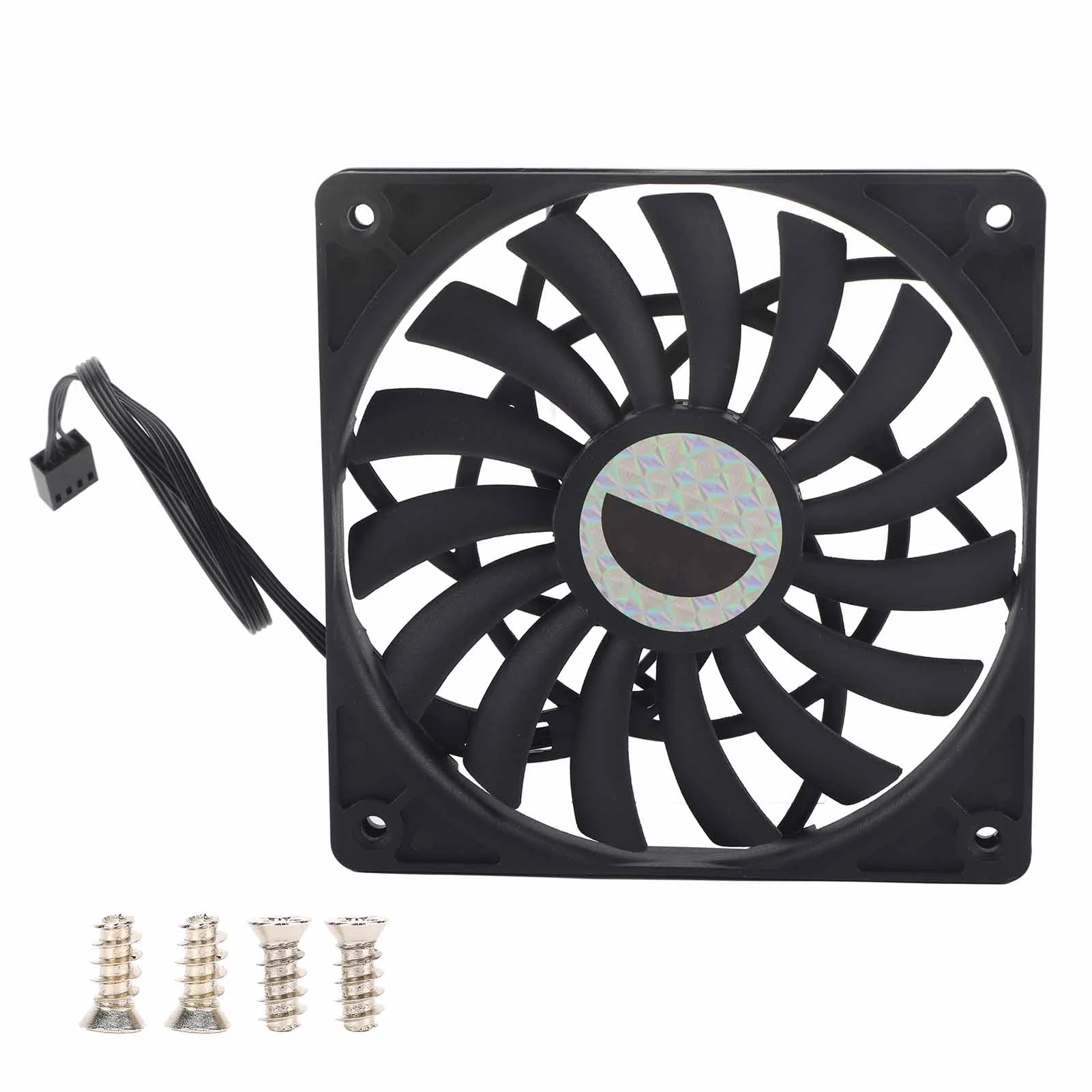 F12012 Computer CPU Cooling Fan Ultra Thin Desktop Computer Cooler Fan (4PIN Black)