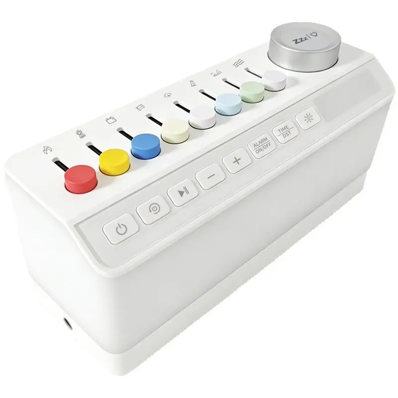 IALJ-White Noise Machine With Bluetooth Speaker Alarm Clock Dimmable Night Light