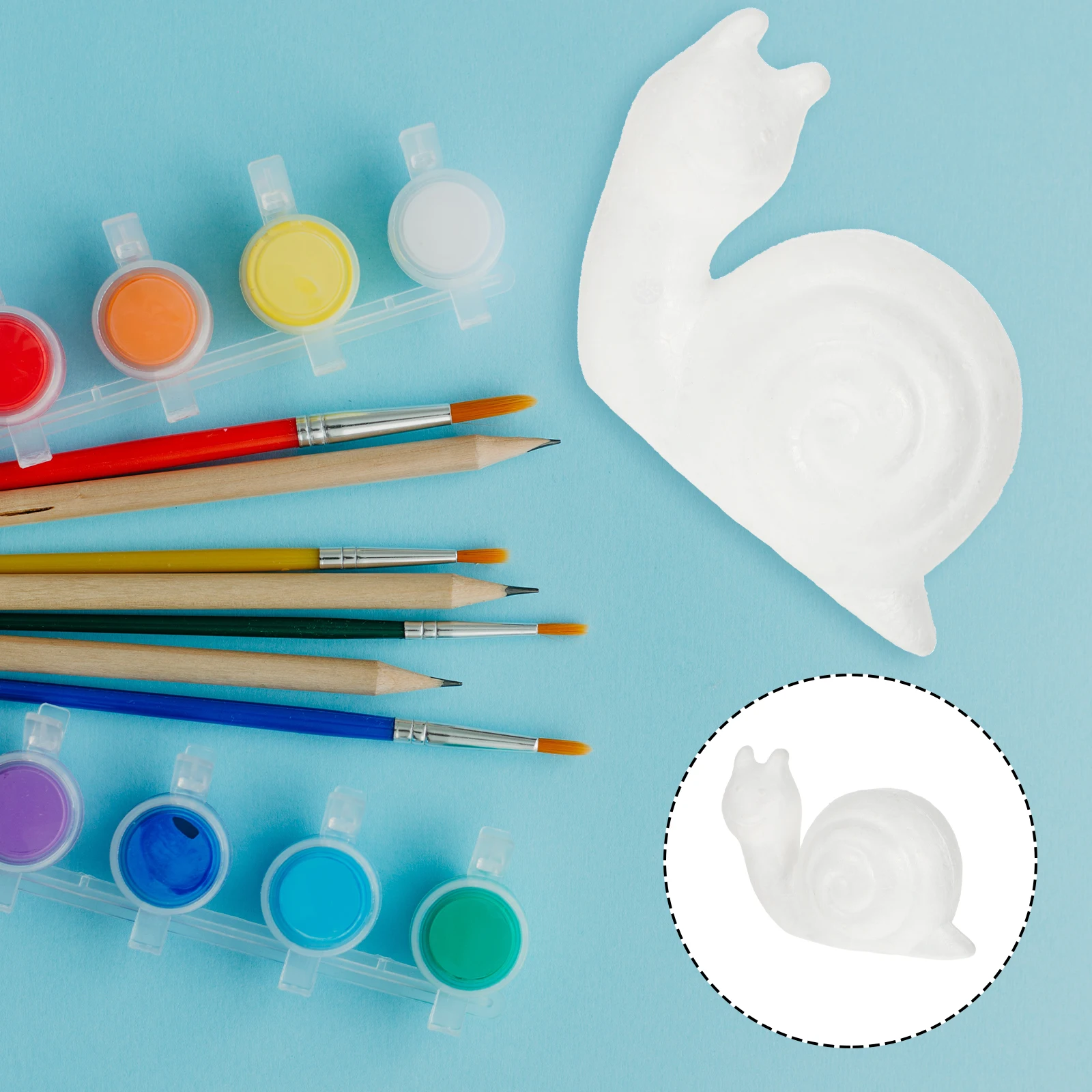 

10 pcs White Foam Snail Ornaments DIY Decorative Models Craft Materials Kids Toy Mini Animal Puppet Home Table Festival