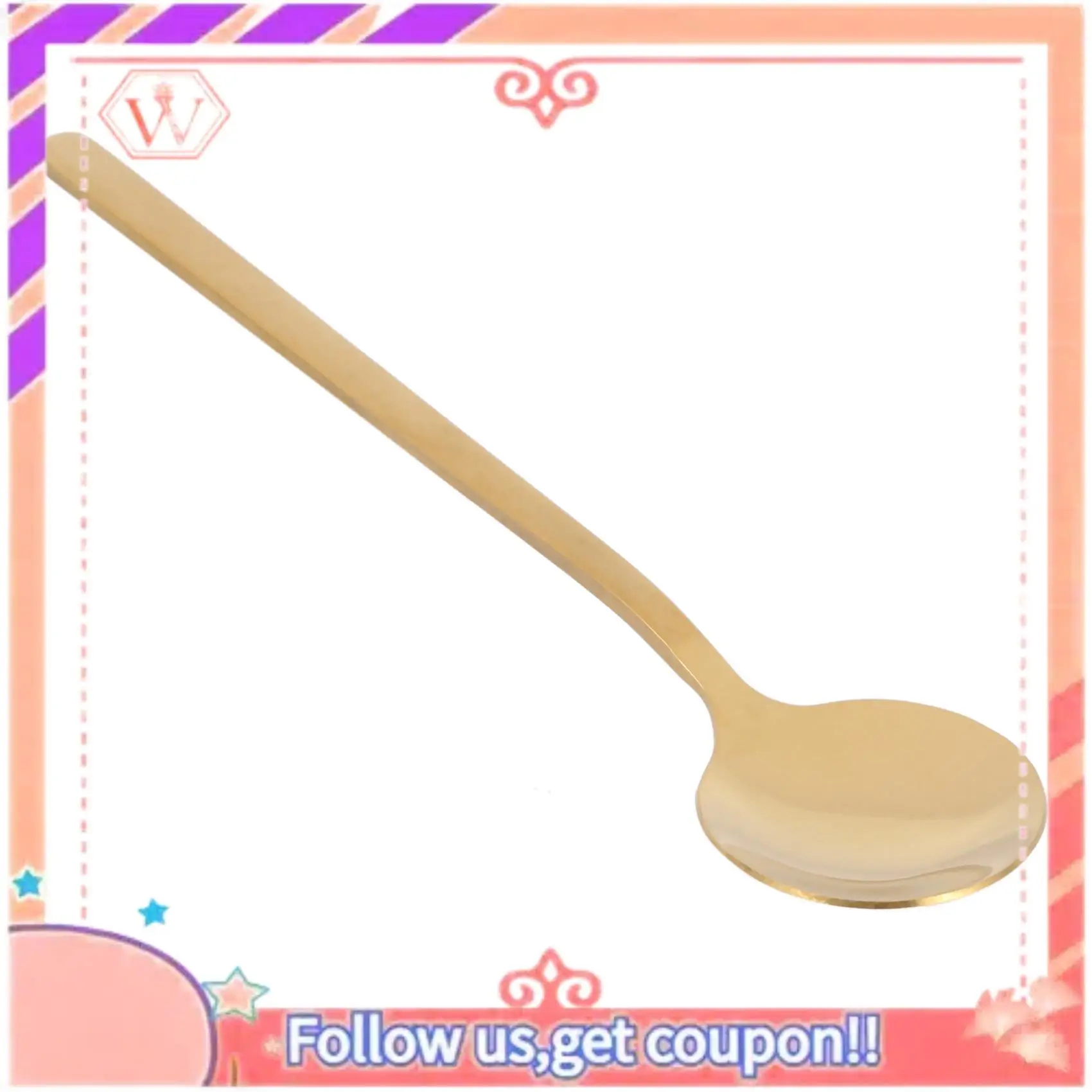 

AT84-60Pcs Round Shape Coffee Spoon Stainless Steel Mini Teaspoons Sugar Dessert Spoon Ice Cream Soup Spoon Accessories(Gold)