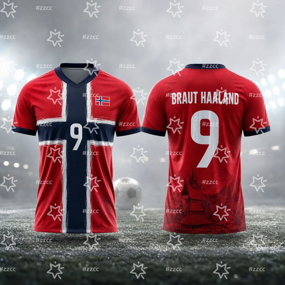 2026 Norwegian national team football jersey Match & Training Kit Summer Sports Men's T-Shirt Children's Clothing Tee Woman