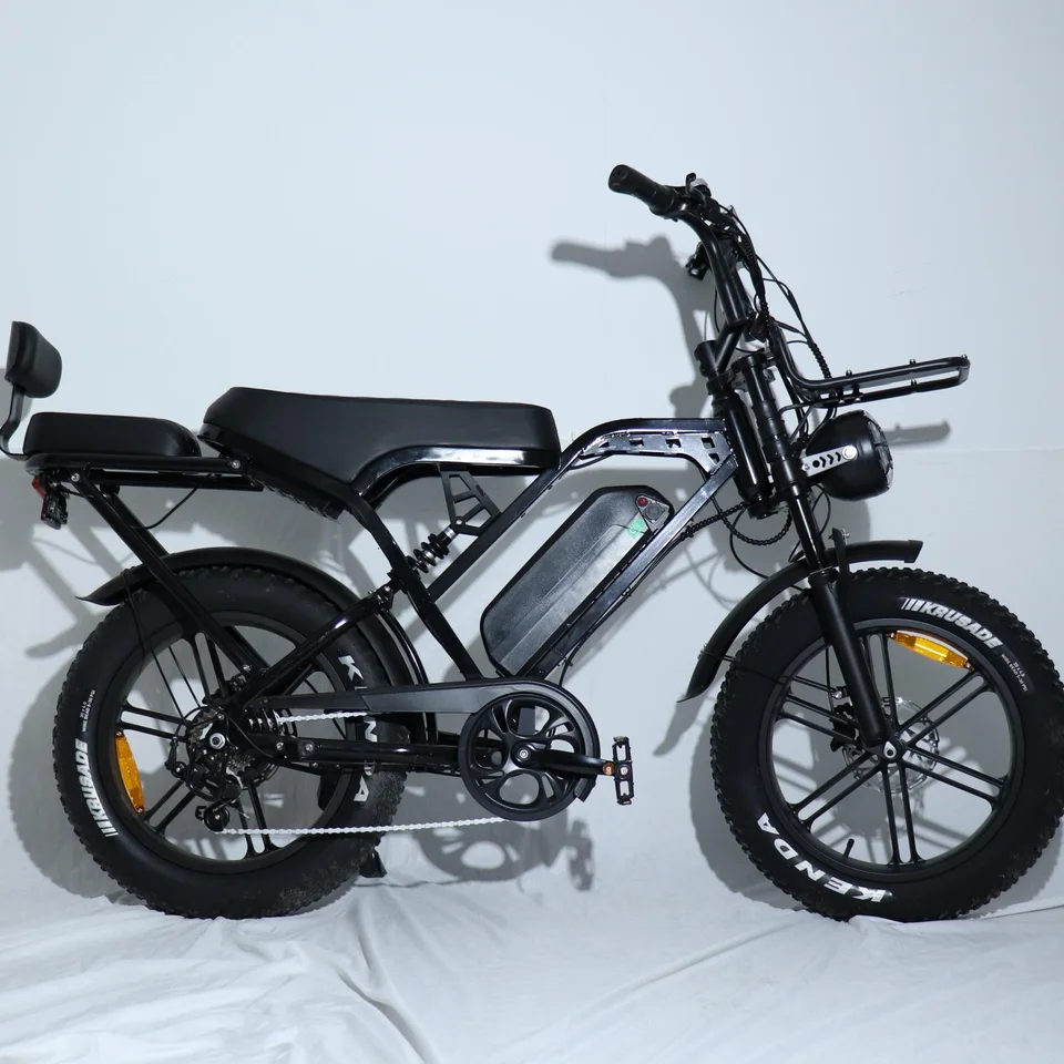 X80Pro Adult Electric Bicycle, Ideal for Daily Urban Commuting | 48V/15Ah Battery, 1000W Motor, 50-60km Range | 20-inch Wide Tires, 7-Speed ​​Drivetrain, Full Suspension, Hydraulic Disc Brakes | All-Terrain Off-Road Electric Bicycle image 9