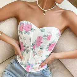 Women Sexy Corsets Tank Top Body Shaper Camis Underbust Casual Bustier Ladies Y2K Crop Tops Strapless Tanks