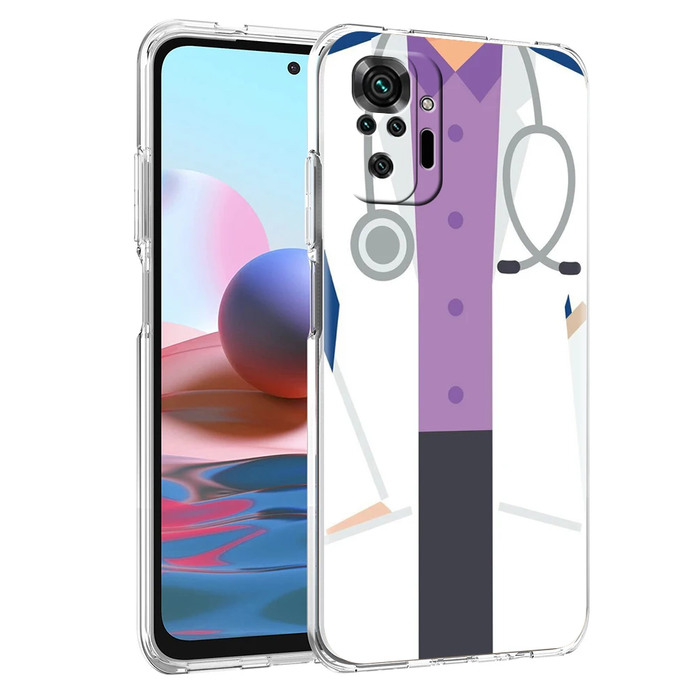 Nurse Medical Medicine Phone Case Cover for Redmi Note 10 11 11T 7 8 8T 9 K40 Gaming 9A 9C Pro Plus Transparent Shell Capas Bags