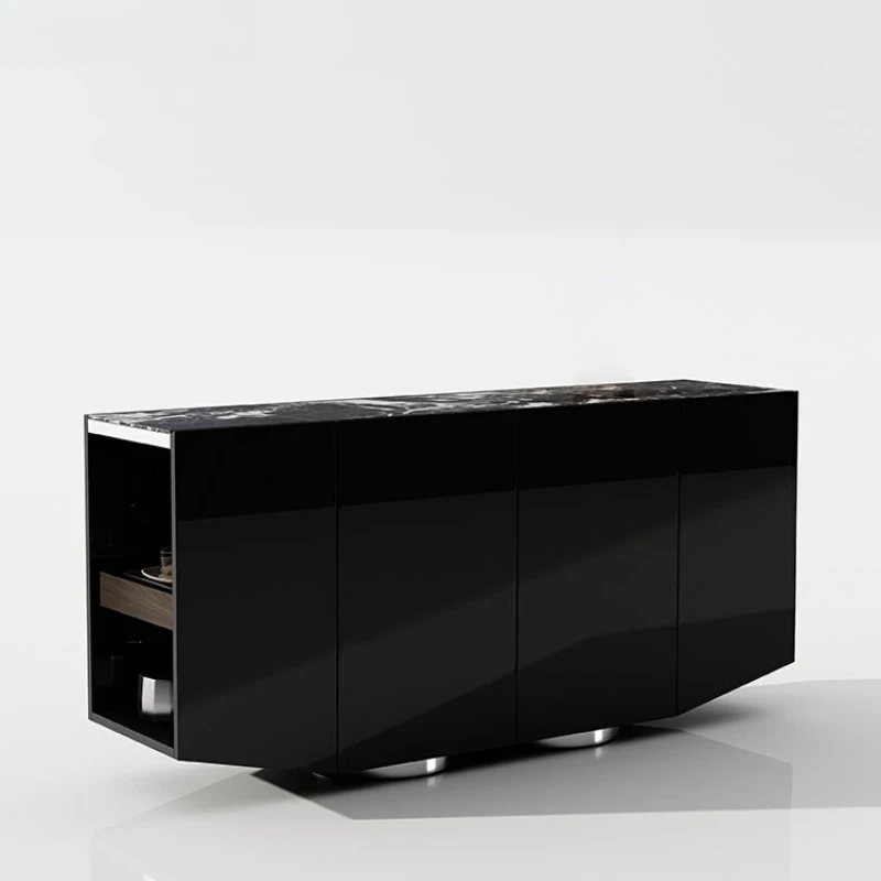 Armario de almacenamiento moderno de lujo de 200x40x90cm, armario multiusos para sala de estar de mediados de siglo, muebles de madera para hogar