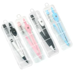 1 Set Solid Color Metal Compasses Drafting Supplies for School Students Stationery Office Products