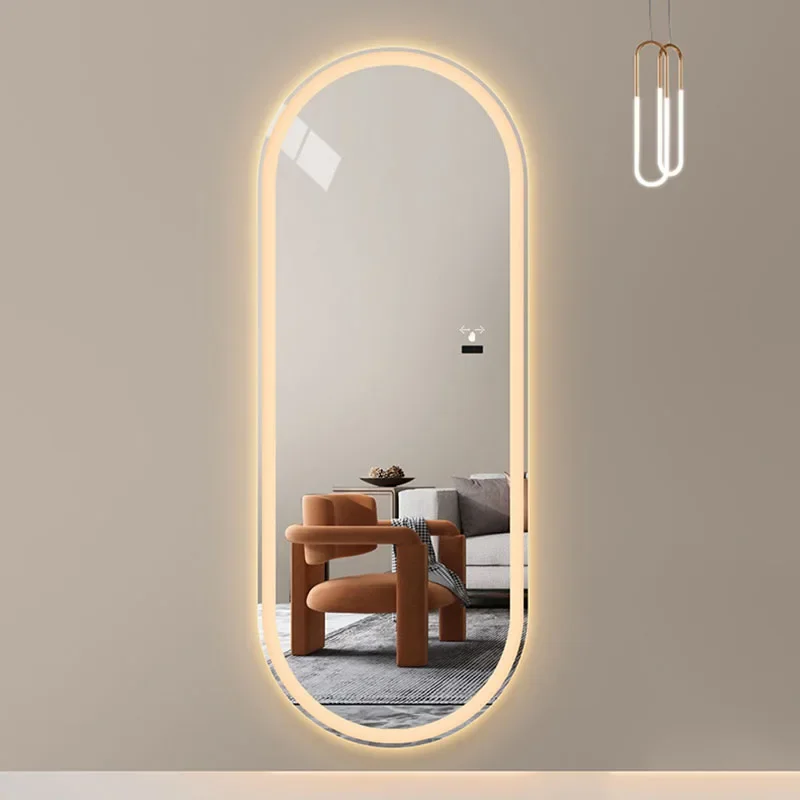 Toilet Touch Led Bath Mirrors Long Full Body Smart Lighting Decorative Mirrors Backlight Specchio Home Improvement)