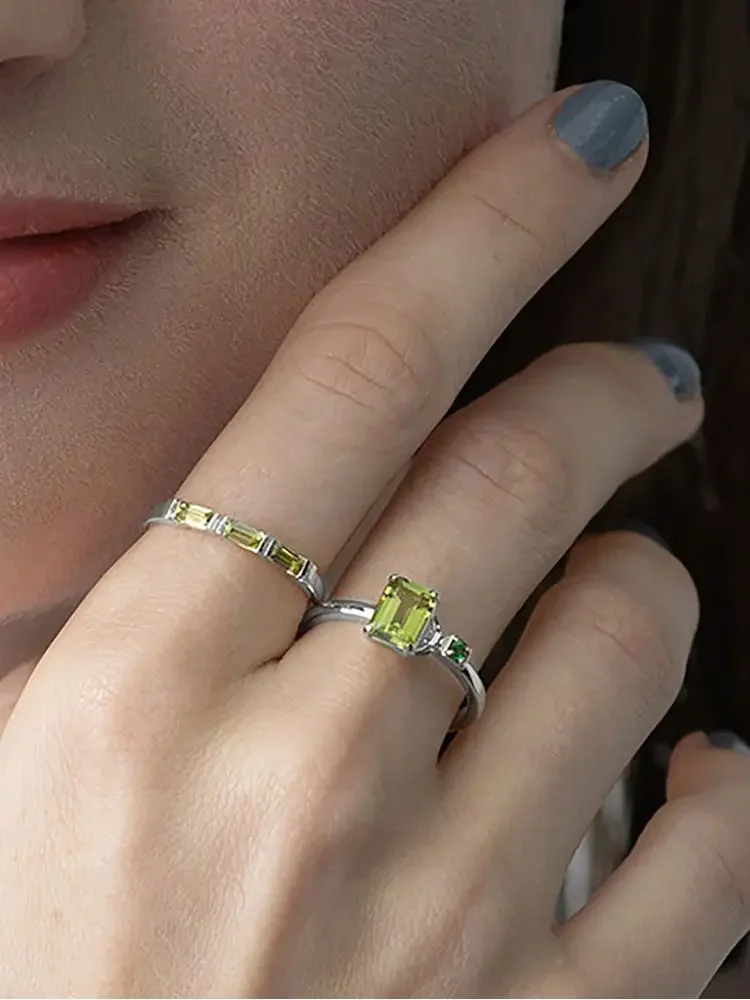 925 فضة الزركون الخيزران المشتركة المألوف خاتم بسيط للنساء الذكرى الزفاف ارتداء اليومي الفاخرة غرامة مجوهرات #5