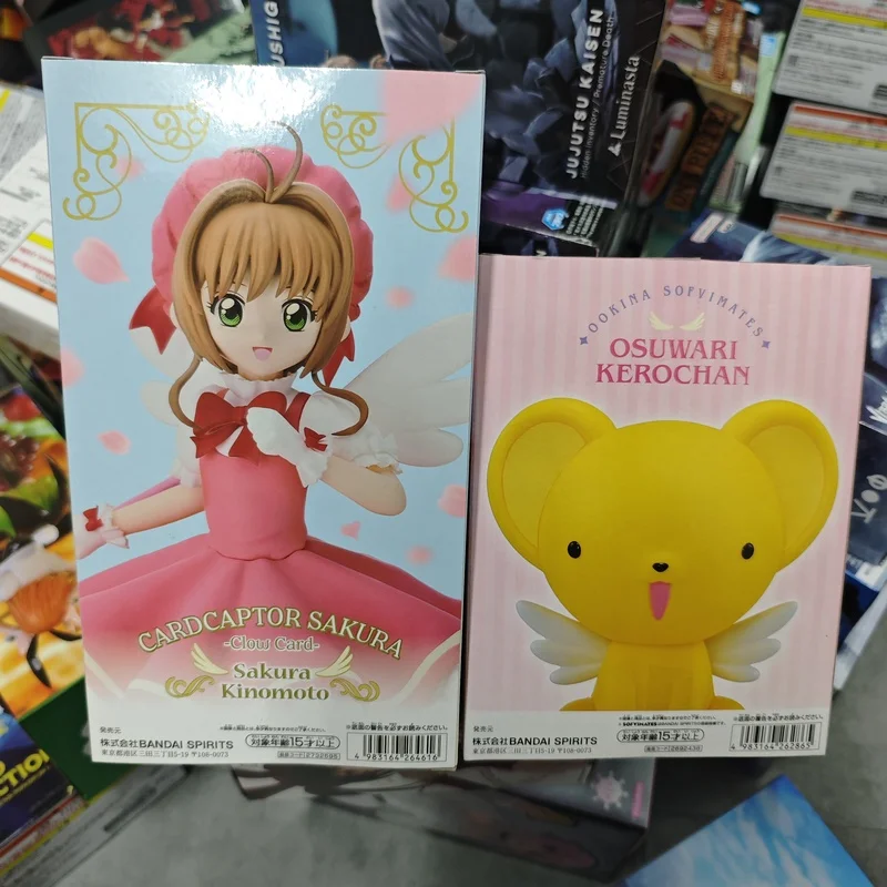 오리지널 반다이 반프레스토 카드 캡쳐 사쿠라 매직 카드 기노모토 사쿠라 PVC 모델 애니메이션 피규어 모델 데스크탑 장식 인형 장난감