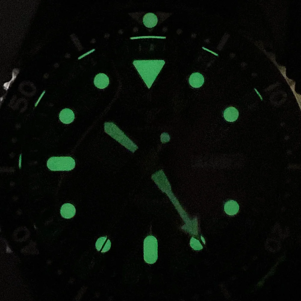 41mm Classic 200m Water Resistance Sapphire Glass Diver Stainless Steel Bracelet NH36A Automatic Mechanical Men's Watch Lume view 5