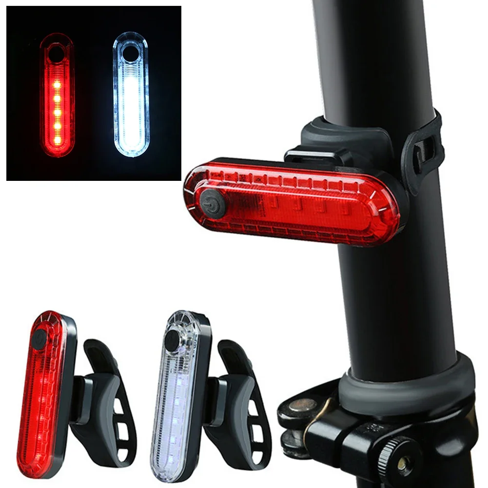 Bicycle Tail Light LED Bright Rear Red Bike Light USB Rechargeable Cycling Safety Lamp for Night Riding Lighting Back Taillights