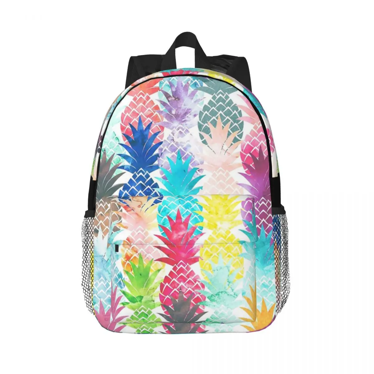 

Hawaiian Pineapple Pattern Tropical Watercolor Backpacks Teenager Bookbag Students School Bags Laptop Rucksack Shoulder Bag