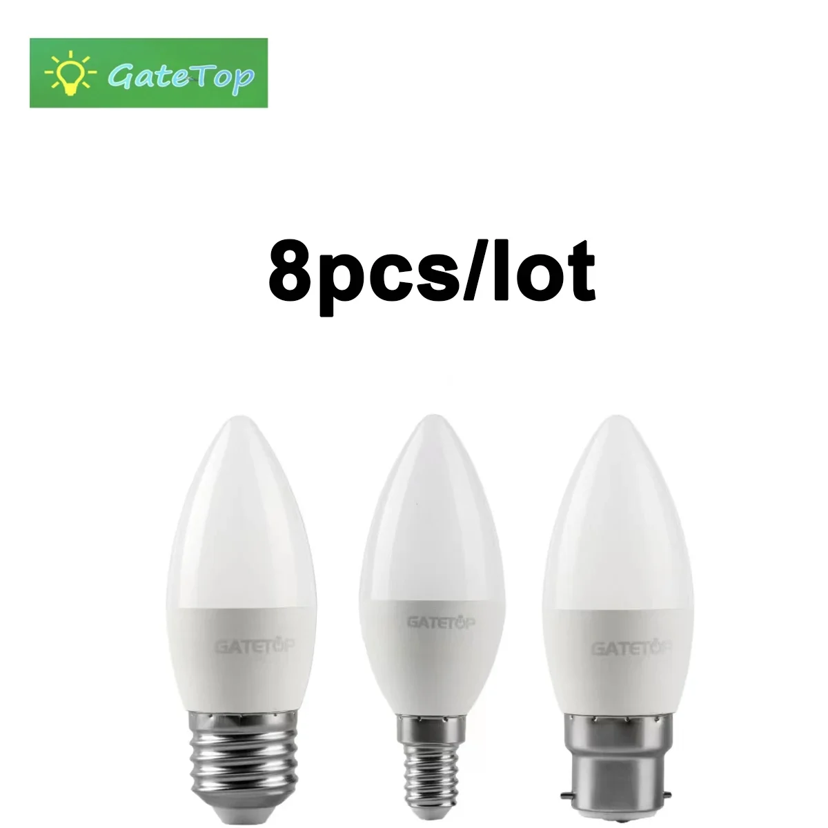 

8Pcs 220V Led Bulb C37 3W-7W E27 B22 E14 Warm White Day White Cold White Lamp For Home Decoration