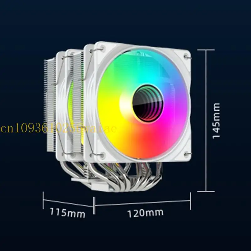 652F FUNZIONE QUIVAMENTE REVOLTER AIR CPU Altezza 145 mm Tubo 6termici 4pin PWM Controllo Argb Luce per LGA1851/1700/1200/115X