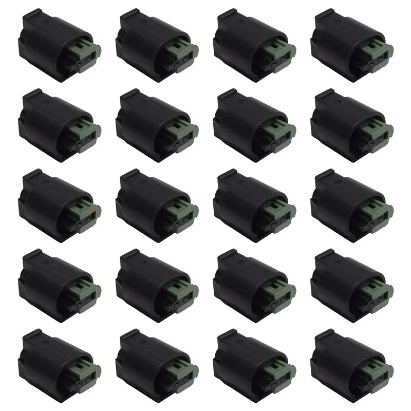 20PCS For BMW 3 5 7 Series Water Temperature Sensor 2Pin Connector Plug 1-967644-1 968405-1-A28K