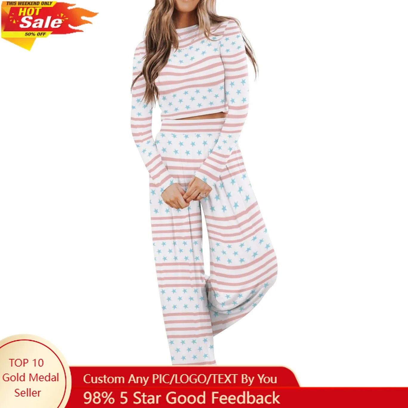 womenss Fall Fashion Lounge Sets Pajama Two Piece Cropped Pullover Jammies Outfits Casual Loungewear
