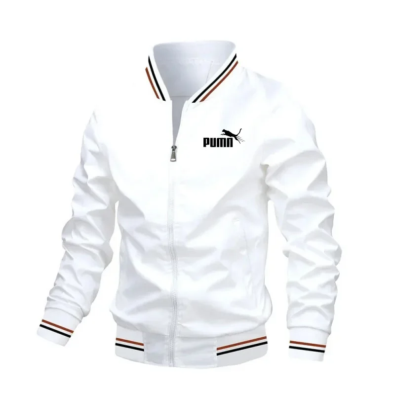 

Spring Autumn Men's Large Size Casual Streetwear Stand Collar Zipper Jacket Fashion Outdoor Sports Coat Trendy Outerwear Jackets