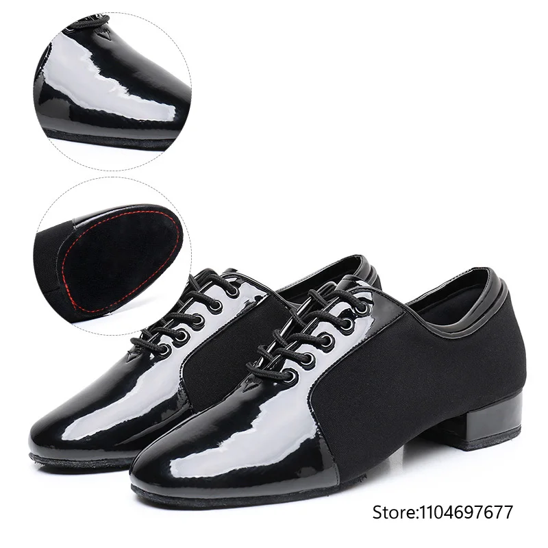 

Обувь для латиноамериканских танцев для мужчин и мальчиков: для бальных танцев, модерна, танго, джаза, сальсы; обувь для выступлений и тренировок для преподавателей, средний каблук