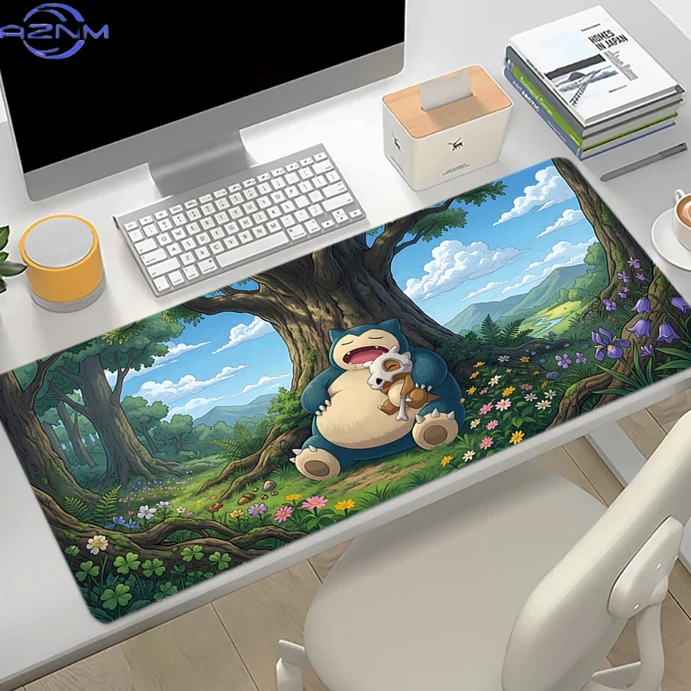 Large Mouse Pad Snorlax Gaming Accessories NonSlip Rubber Computer Keyboard Carpet Desk Mat PC Gamer Cabinet P-Pokemon Mousepad