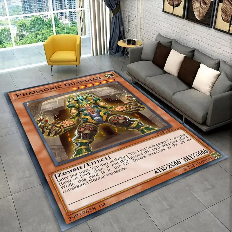 Yu-Gi-Oh Monster Card Cartoon Anime Carpet Rug for Bedroom Living Room Sofa Doormat Home Decor,Kid Game Area Rug Non-slip Gift view 5