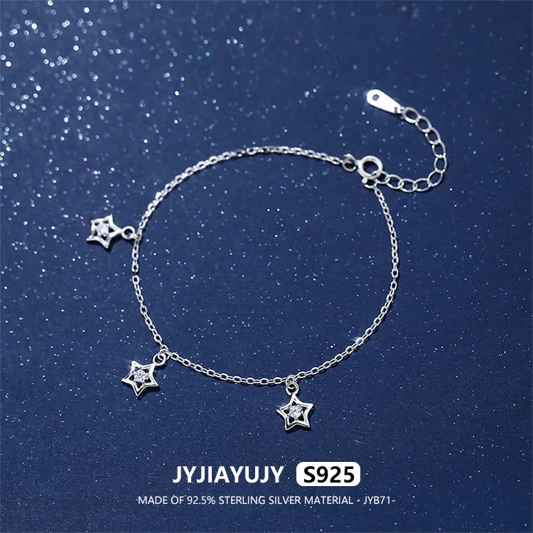 

JYJIAYUJY 100% Whole Original Sterling Silver S925 Bracelet In Stock Little Star Fashion Jewelry Gift Daily JYB71