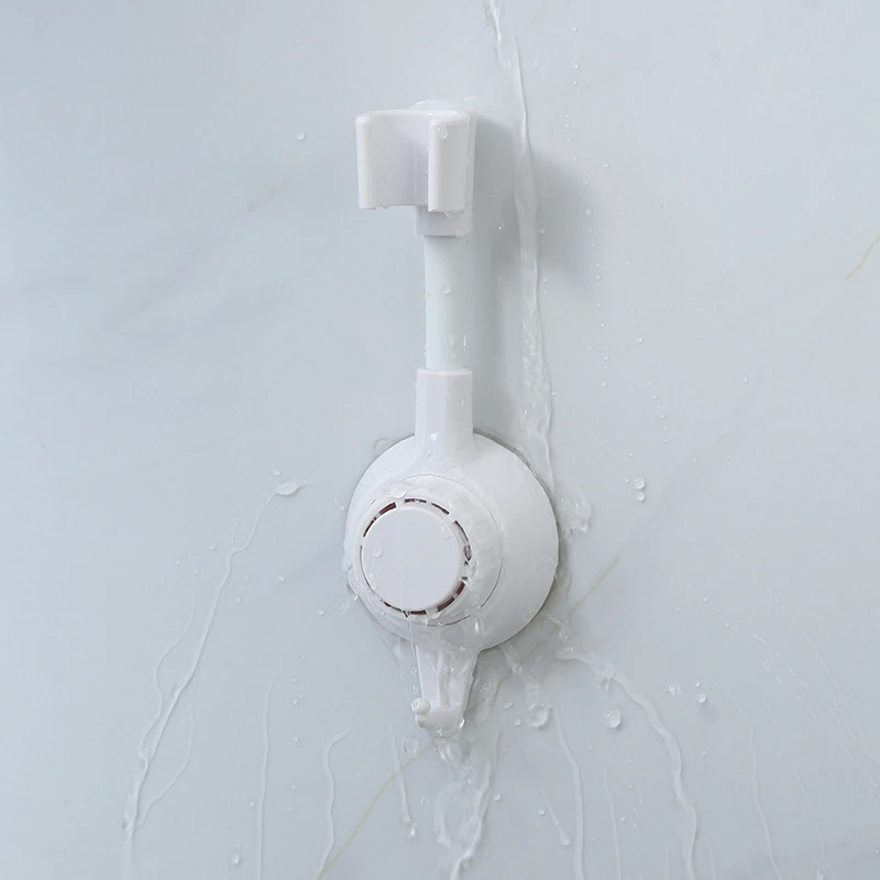 2 Suction Cup Shower Holders Adjustable Fixed Base Spray Head Shower Rack Bathroom Holder Holder Hand Holder White Easy To Use