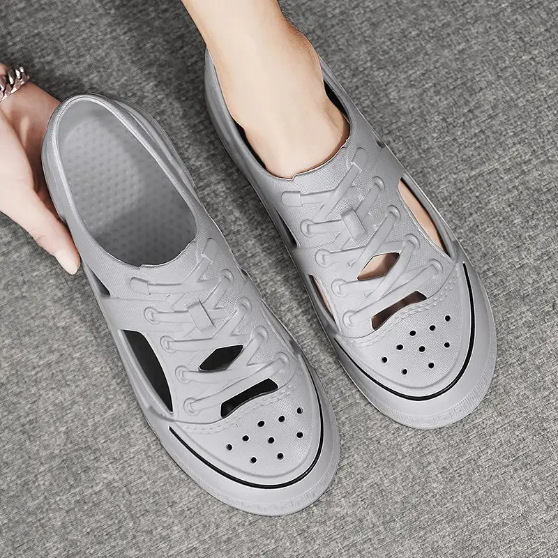 

Уличная обувь для мужчин, японская повседневная новая модная цветная роскошная обувь из ПВХ 2024, удобный трендовый дизайн, купить мужские сандалии H Eva