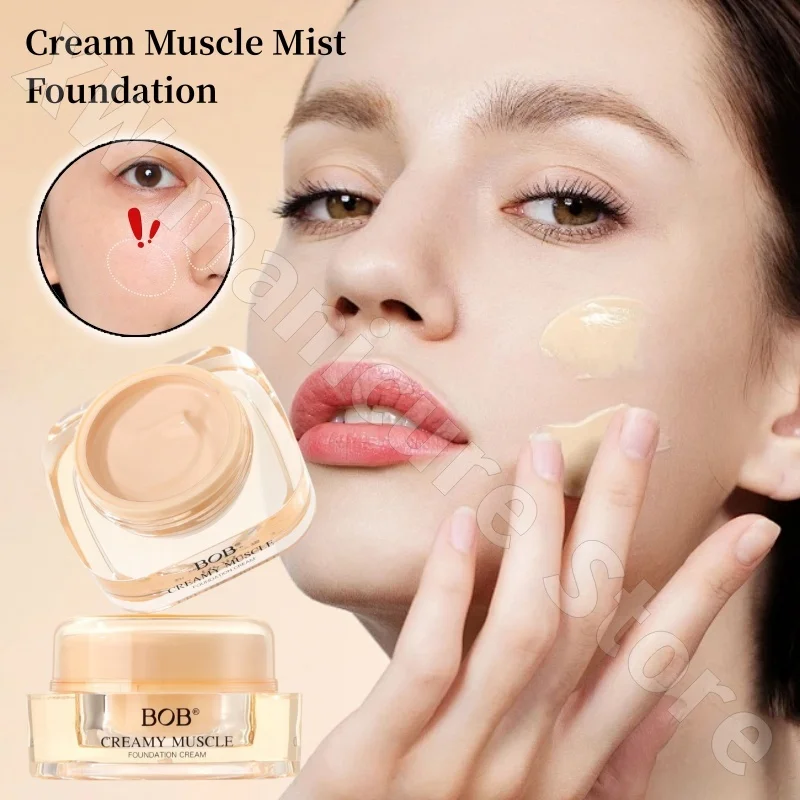 

BOB Cream Muscle Mist Foundation Cream Is Light and Docile Natural Nude Makeup Concealer Not Easy To Remove Makeup 18g