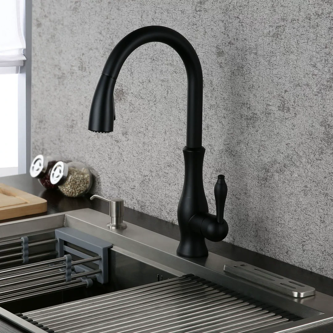 Gold Pull Out Kitchen Faucet Brass Nickel Sink Faucet Brass Sink Tap Rotating Spout Mixers Tap Hot Cold Kitchen Tap Water Crane