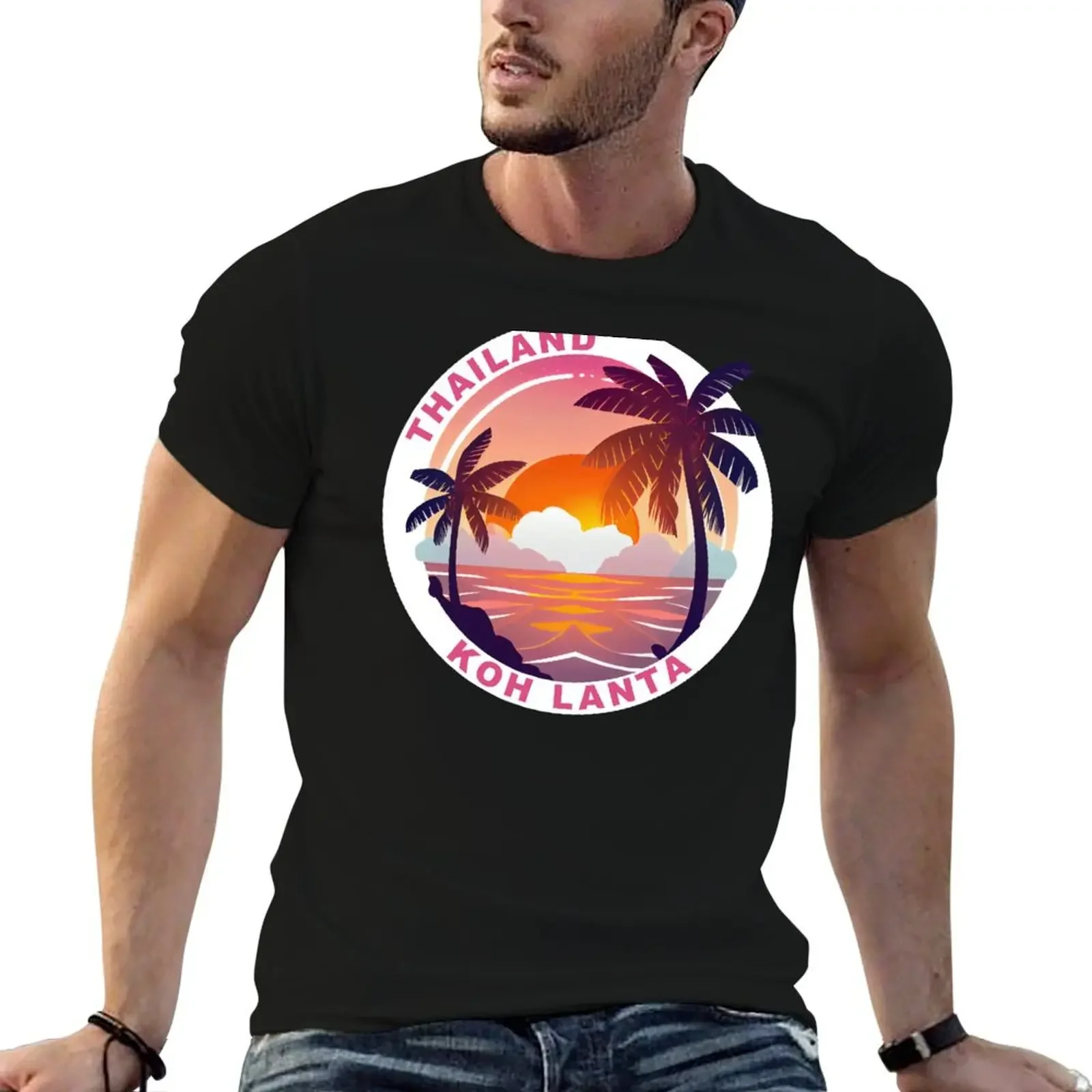 Koh Lanta Tailandia camiseta rapero camisetas gráficas cobertura ropa de hombre Louboutins camisetas de peso pesado para hombres