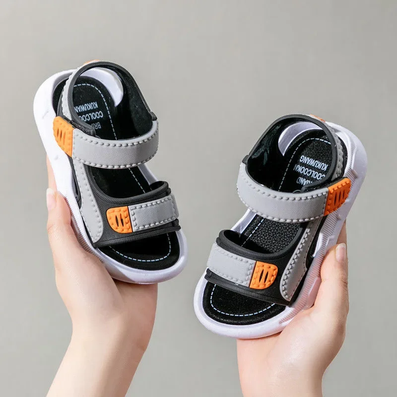 

Boys and Girls Sandals Shoes Soft Soled Children Kids Baby Beach Shoe Swimming Shoe Outdoor Sandal Roman Slippers 21-35 Size