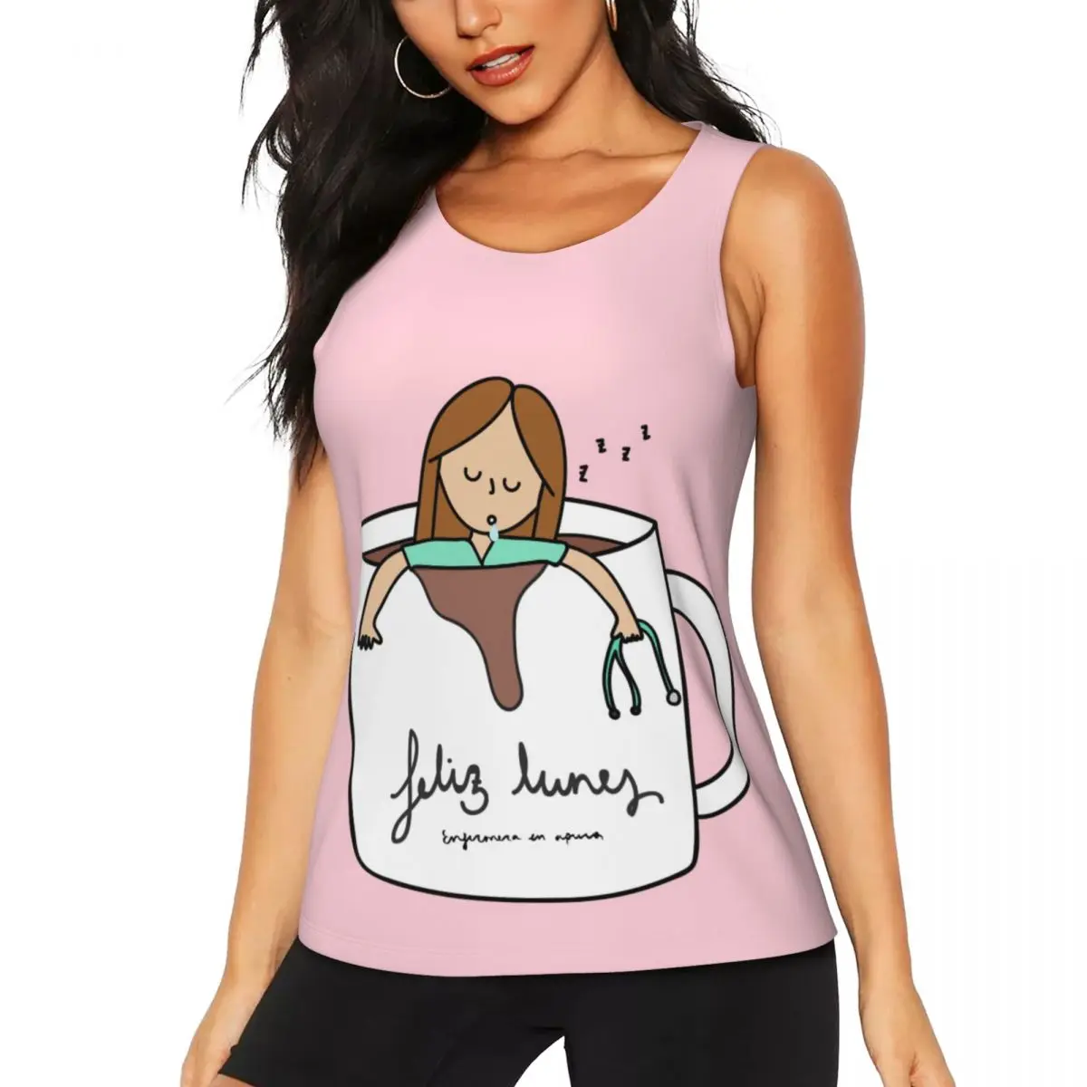 

Custom Enfermera En Apuros Doctor Nurse Medical Workout Tank Tops Women Quick Dry Sleeveless Yoga Shirts